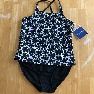 Marimekko Black and White Flower Bathing Suit